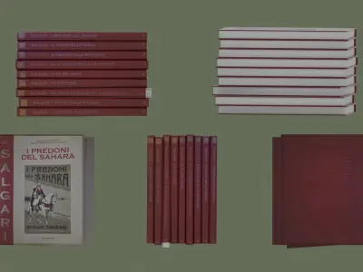 Classics Book Collection V2 Free low-poly 3D model