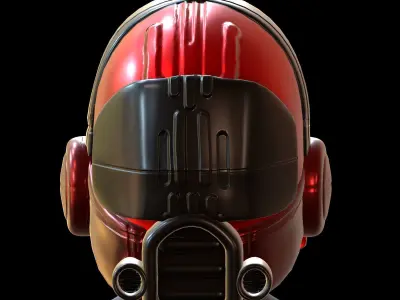 Helmet plastic mask Low-poly 3D model Low-poly 3D model Low-poly 3D model