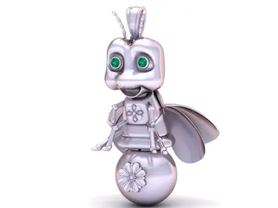 Fish Freshwater Pearl Pendant 3D print model