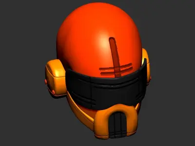 helmet high poly sculpt 3d printable  3D model