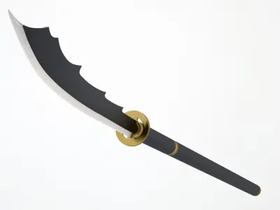 Black Dragon Naginata 3D model