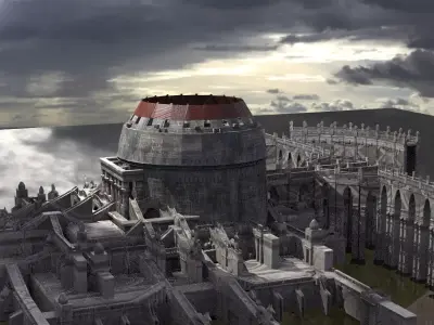 Ancient Egyptian Gods Halls Arena City 7  3D model