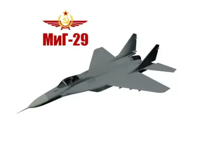 MiG-29S fighter jet Low-poly 3D model
