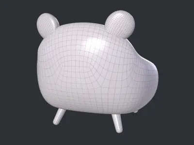 FREE Cute Little Armchair for Kid - KC001 Free 3D model
