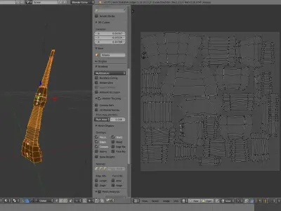 Sci-Fi Antenna Low-poly 3D model
