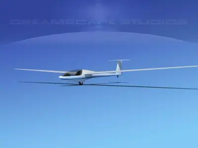 DG-400 17-Metre Motorglider V06 3D model