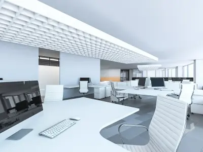 Office Interior Collection - 3 Pack Low-poly 3D model