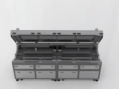 Infrared heat curing furnace 3D model