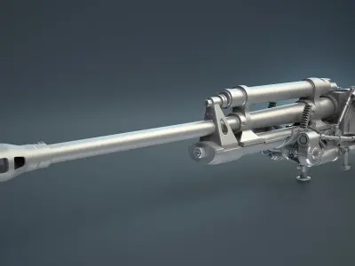 ZiS-3 gun for SU-76 3D model