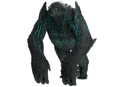 Pacific-RIm Leatherback Rigged Low-poly 3D model