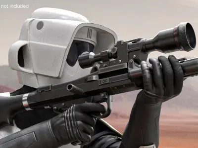 Imperial DLT-19X Sniper Blaster Rifle 3D model