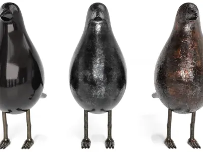 Bird Trinket Set Low-poly 3D model