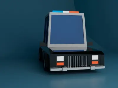 Low-Poly Police Car Low-poly 3D model