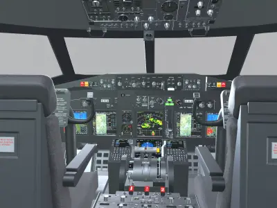 Airplane Cockpit 3D model