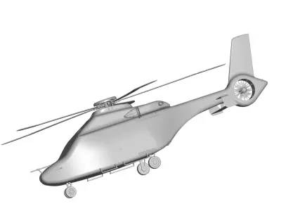 airbus h160 helicopter 3D model