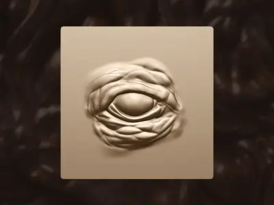 Monster and creature eyes VDM brush set for Zbrush 3D model