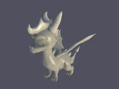  Spyro Statue Low-poly 3D model