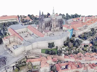 Prague Castle Low-poly 3D model