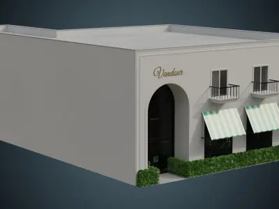 Building 10A Low-poly 3D model