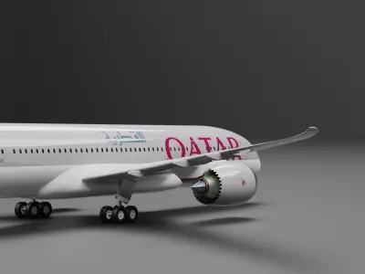 Boeing 787-8 Qatar Livery 3D model