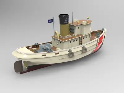 Tug boat 3D model