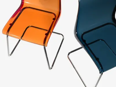 IKEA Transparent Chair Set Free 3D model