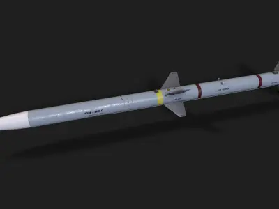 aim120 air to air missile Low-poly 3D model