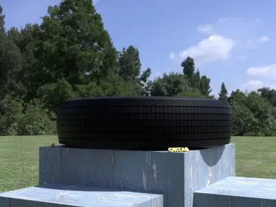 ORTAS TIRE NO 9 GAME READY Low-poly 3D model