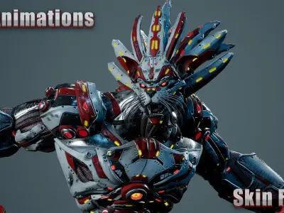 Sci-Fi Hercules Low-poly 3D model