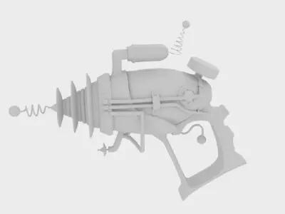 Statgun machine gun with wires 3D model
