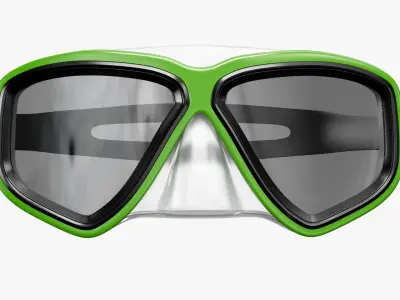 Scuba Mask PBR Low-poly 3D model