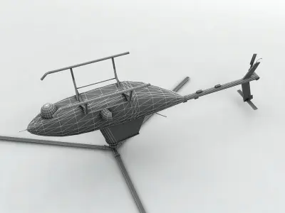  Firescout UAV Unmanned Helicopter Low-poly 3D model