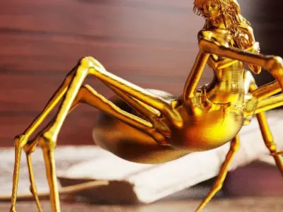 Lycosidae the Black Widow Free 3D print model