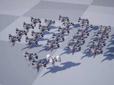 SciFi Beast02 Wasp Low-poly 3D model