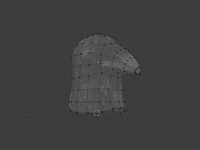 Crow Head Mask Low-poly 3D model