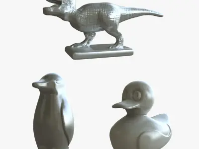 3D Monopoly New Playing Pieces model 3D model