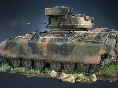 M2 Bradley Game Ready Low-poly 3D model