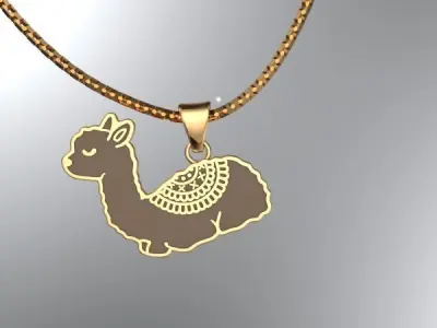 camel pendant Free 3D print model