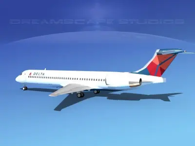McDonnell Douglas MD-87 Delta 2 3D model