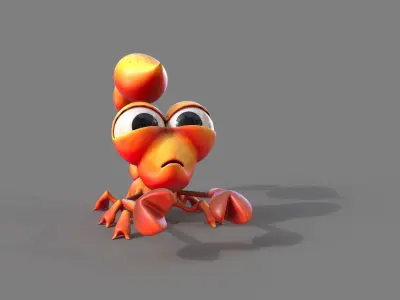 cartoon scorpion Low-poly 3D model