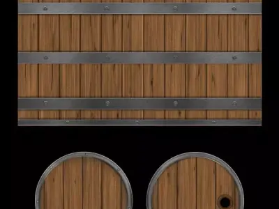 WOODEN WINE BARREL Free 3D model