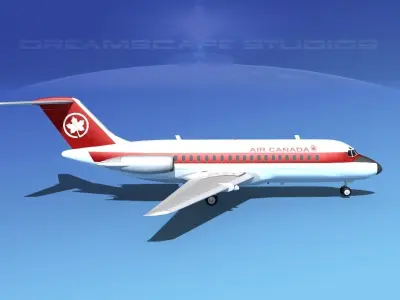 Douglas DC-9-15 Air Canada 3D model