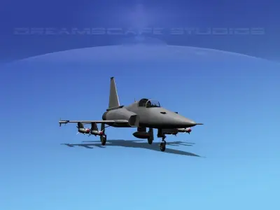 Northrop F-20 Tigershark Bare Metal 3D model