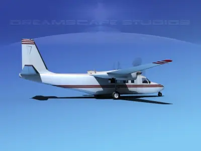 Rockwell Turbo Commander 690 V16 3D model