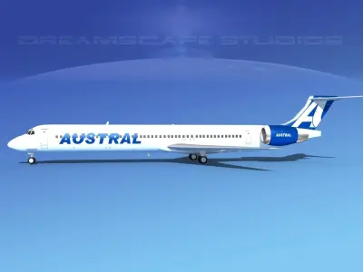 McDonnell Douglas MD83 Austral Airlines 3D model