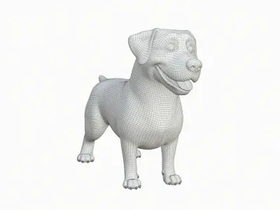 High-Quality Cartoon Appenzeller Dog 3D model