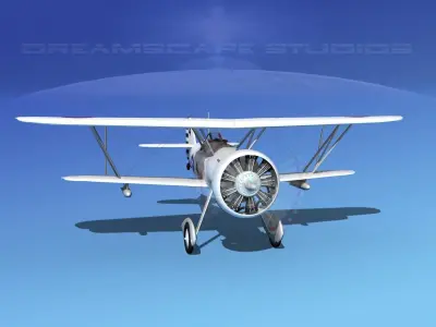 Curtiss F-11-C2 Goshawk V08 3D model