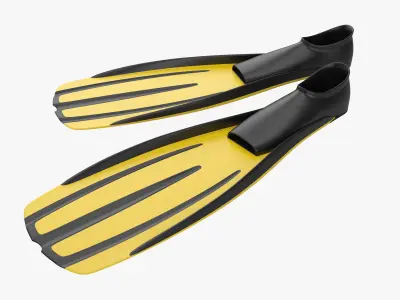 Scuba Collection pair of snorkel and goggles 3D model