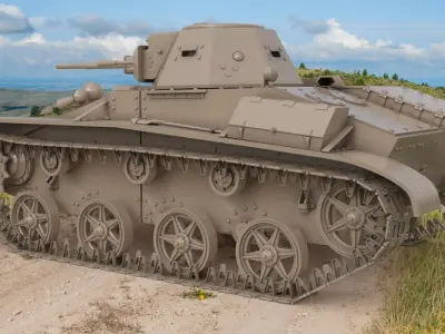 Tank T 60  Clay VRay 3D model