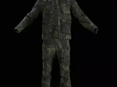 British Armed Forces - Combat Uniform Set Low-poly 3D model